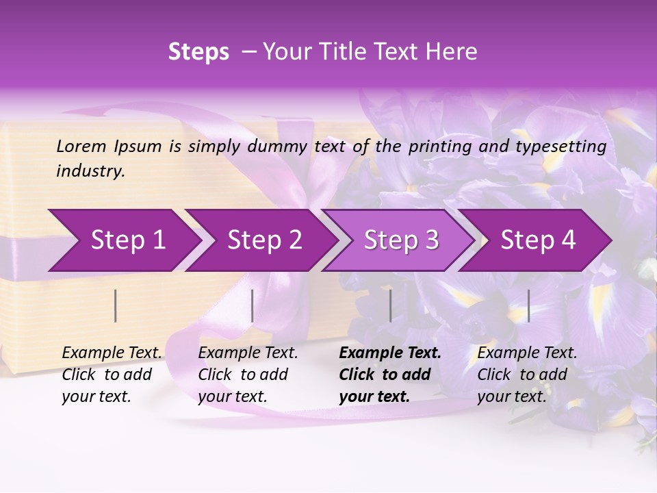 Festivity Bouquet Ribbon PowerPoint Template