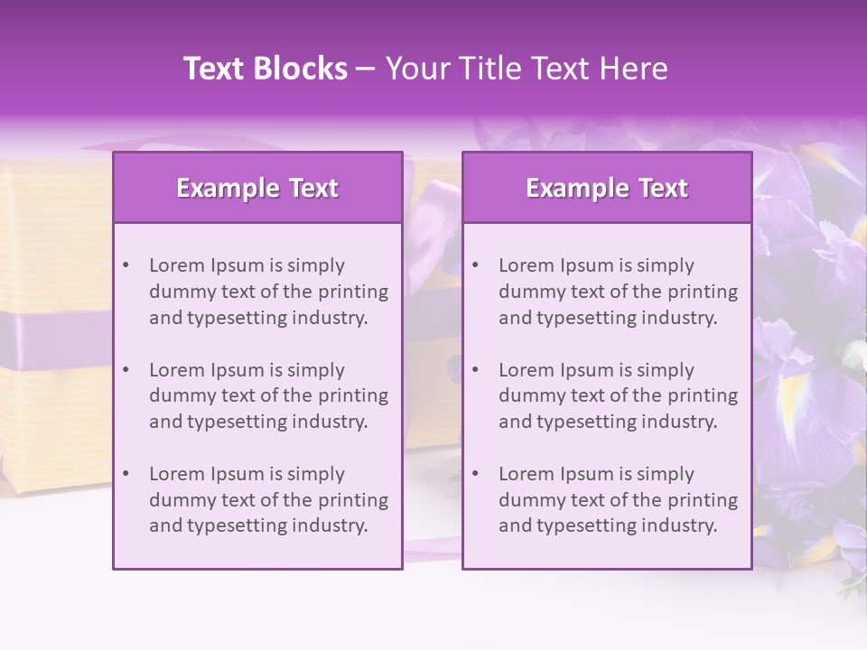 Festivity Bouquet Ribbon PowerPoint Template