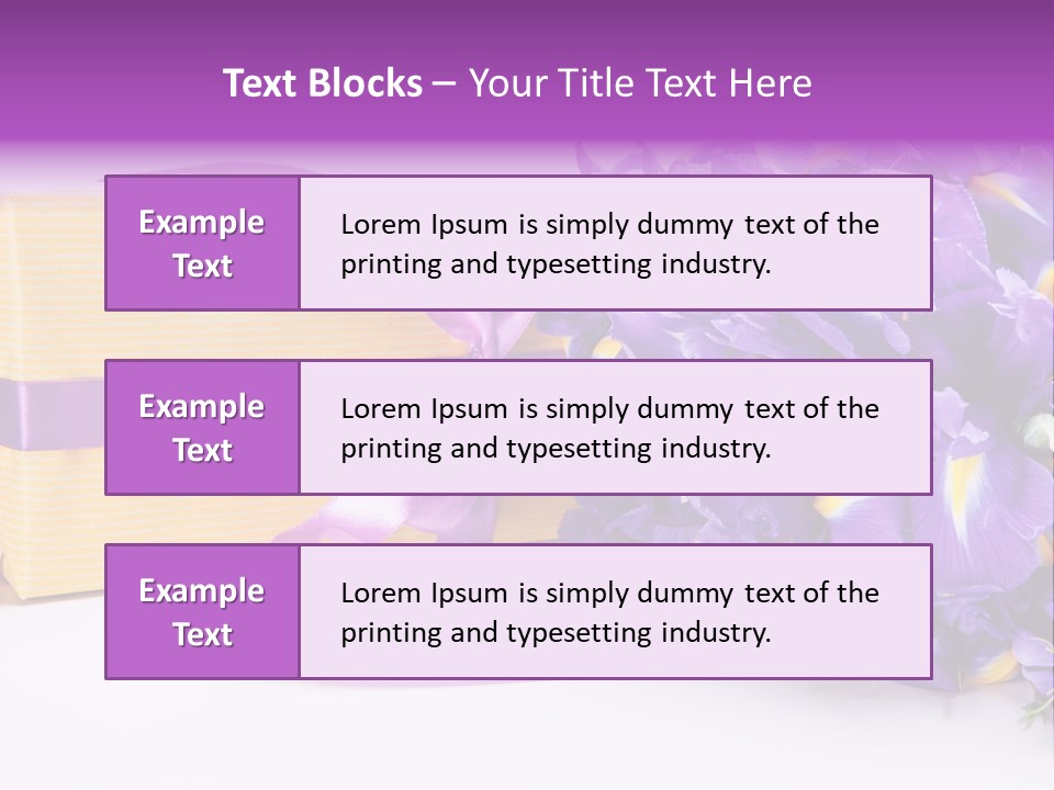 Festivity Bouquet Ribbon PowerPoint Template