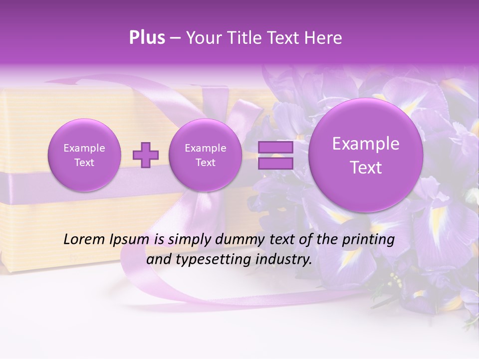 Festivity Bouquet Ribbon PowerPoint Template