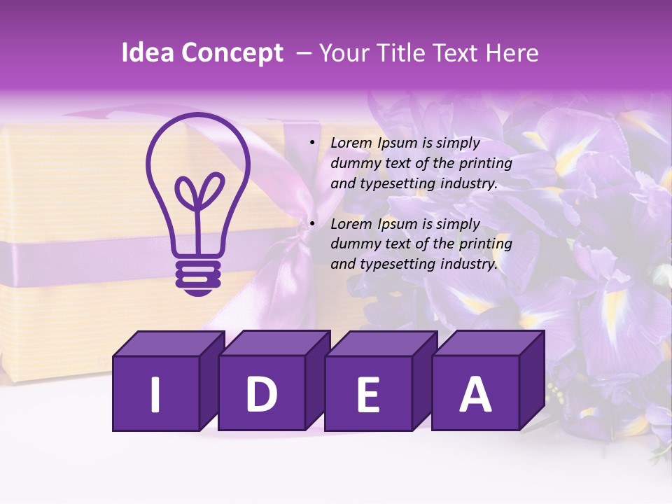 Festivity Bouquet Ribbon PowerPoint Template