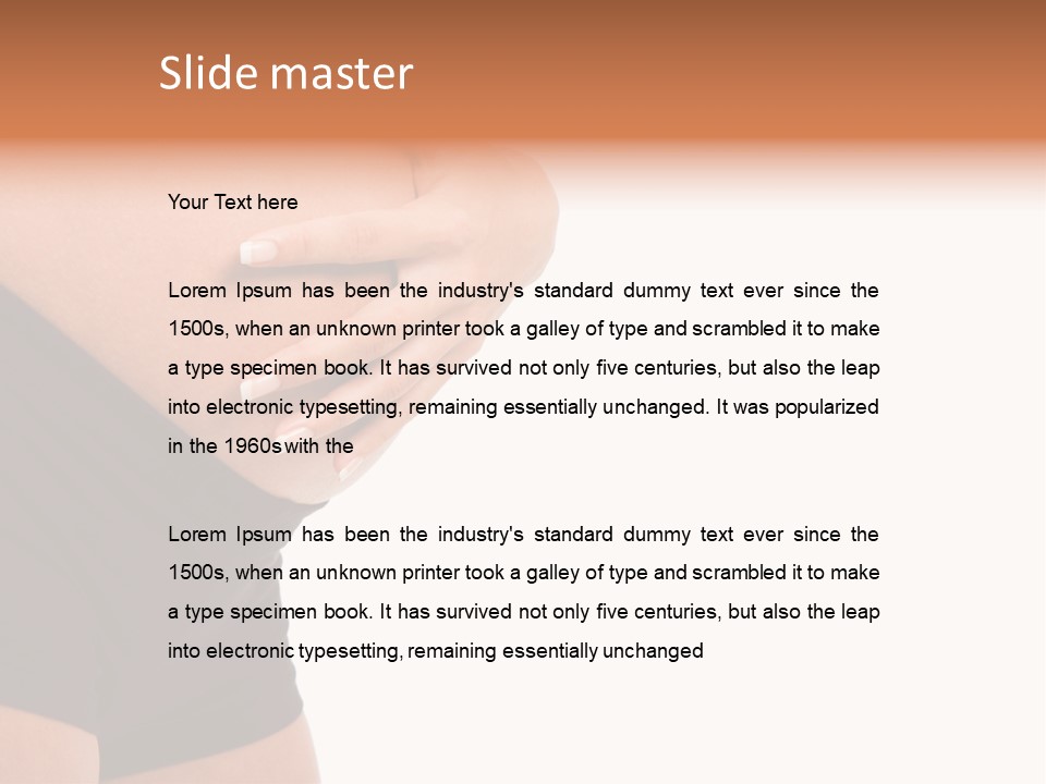 Belly Manicure Fetus PowerPoint Template