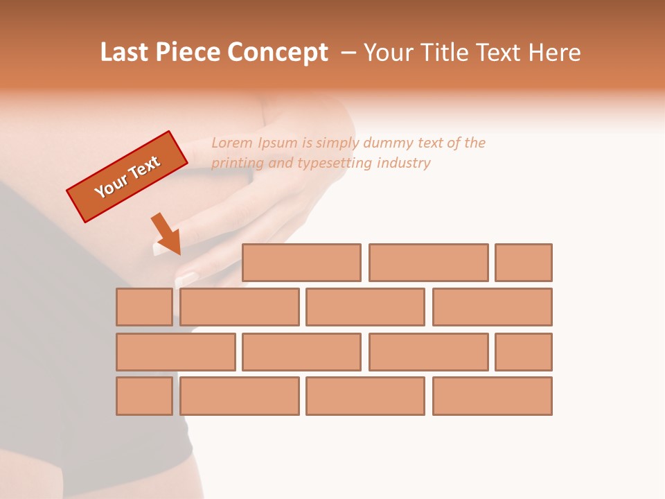 Belly Manicure Fetus PowerPoint Template