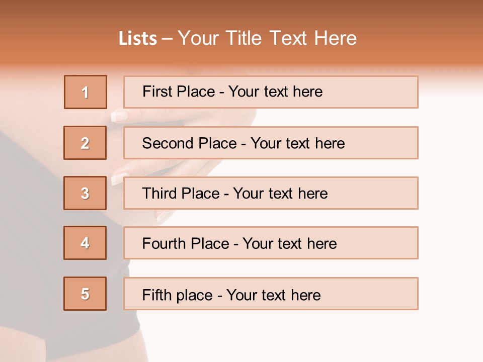 Belly Manicure Fetus PowerPoint Template