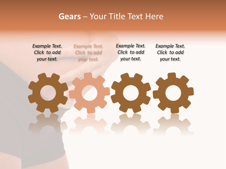 Belly Manicure Fetus PowerPoint Template