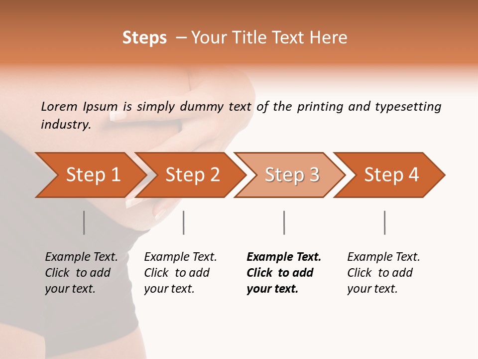 Belly Manicure Fetus PowerPoint Template