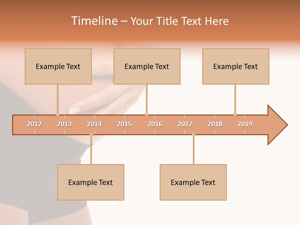 Belly Manicure Fetus PowerPoint Template