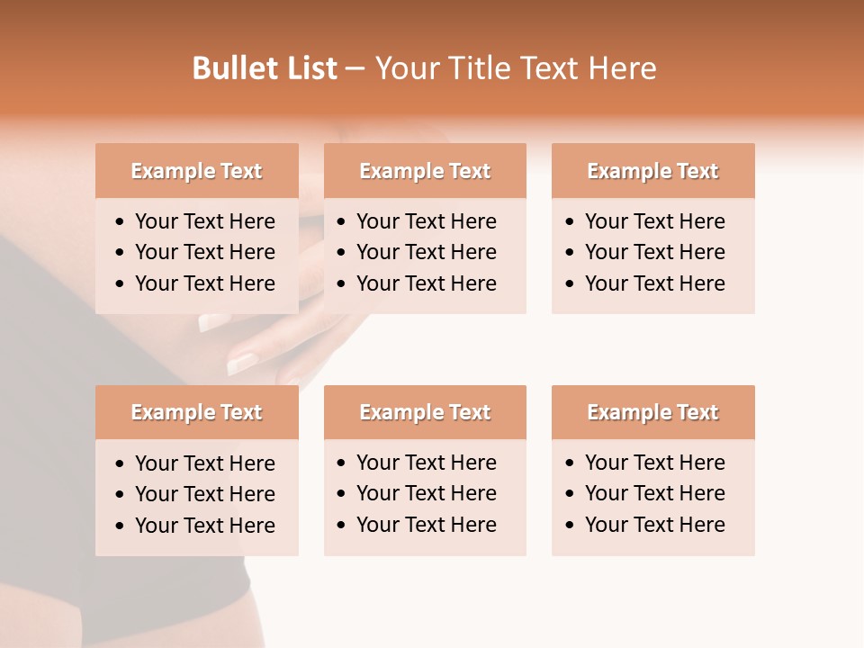 Belly Manicure Fetus PowerPoint Template