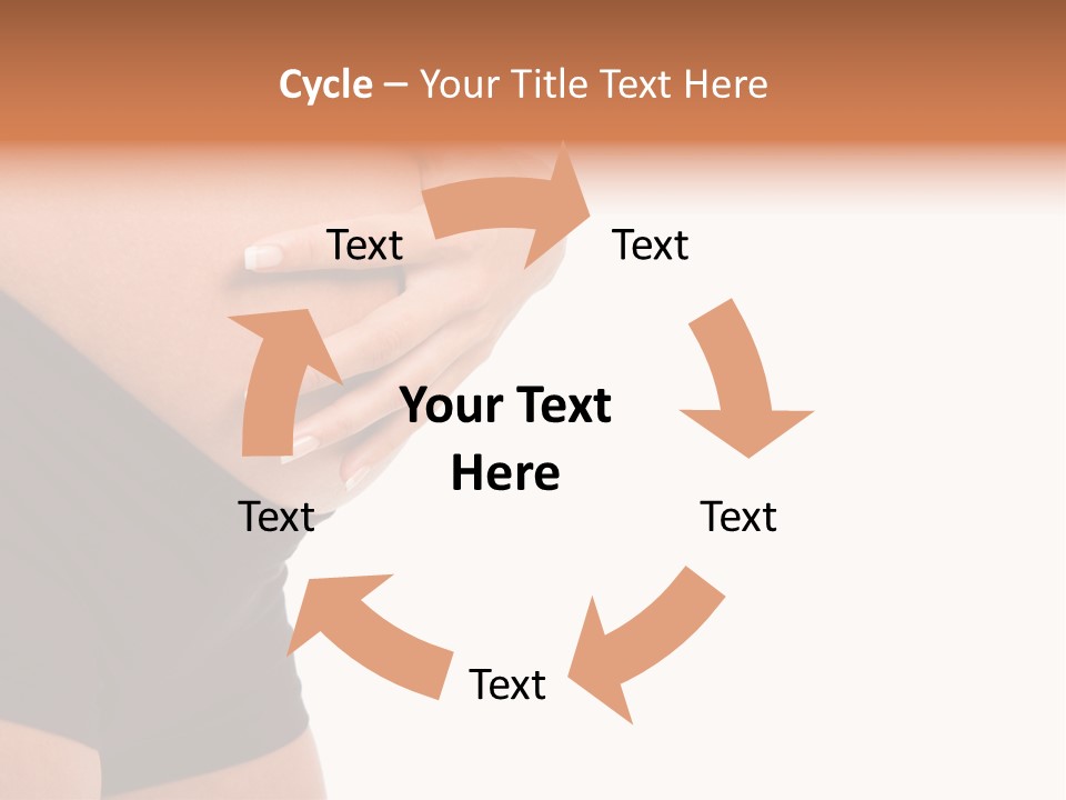 Belly Manicure Fetus PowerPoint Template