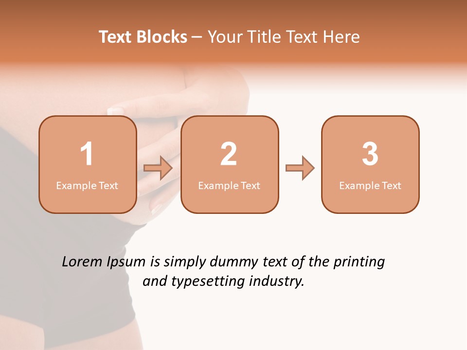 Belly Manicure Fetus PowerPoint Template