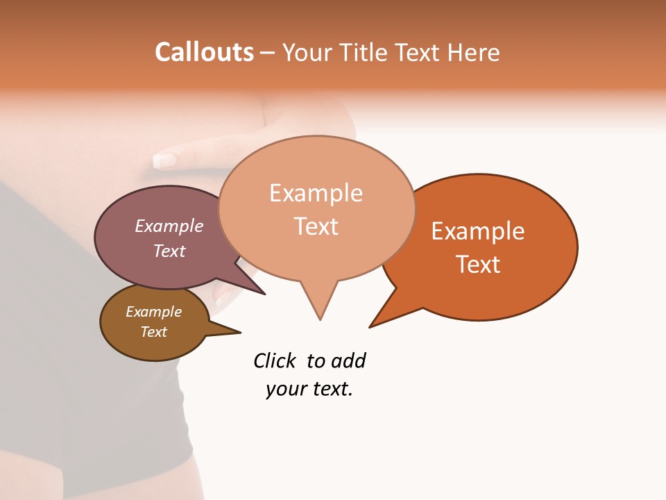 Belly Manicure Fetus PowerPoint Template