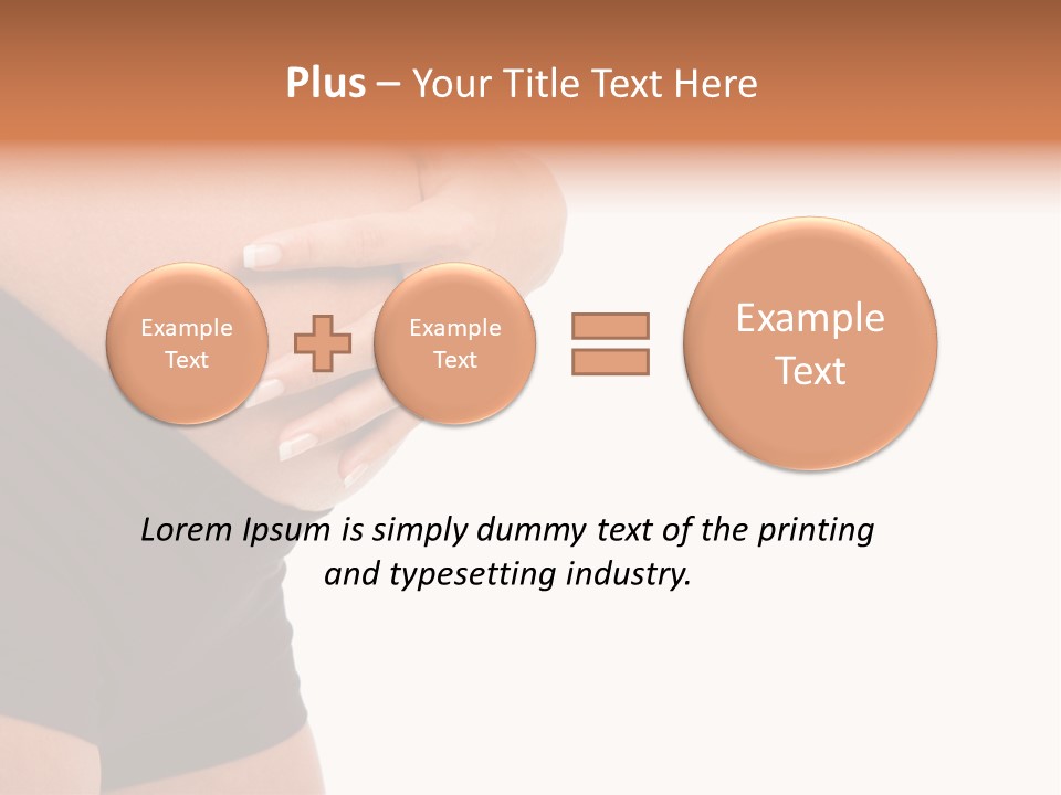 Belly Manicure Fetus PowerPoint Template