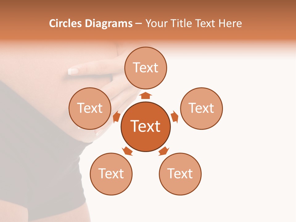 Belly Manicure Fetus PowerPoint Template