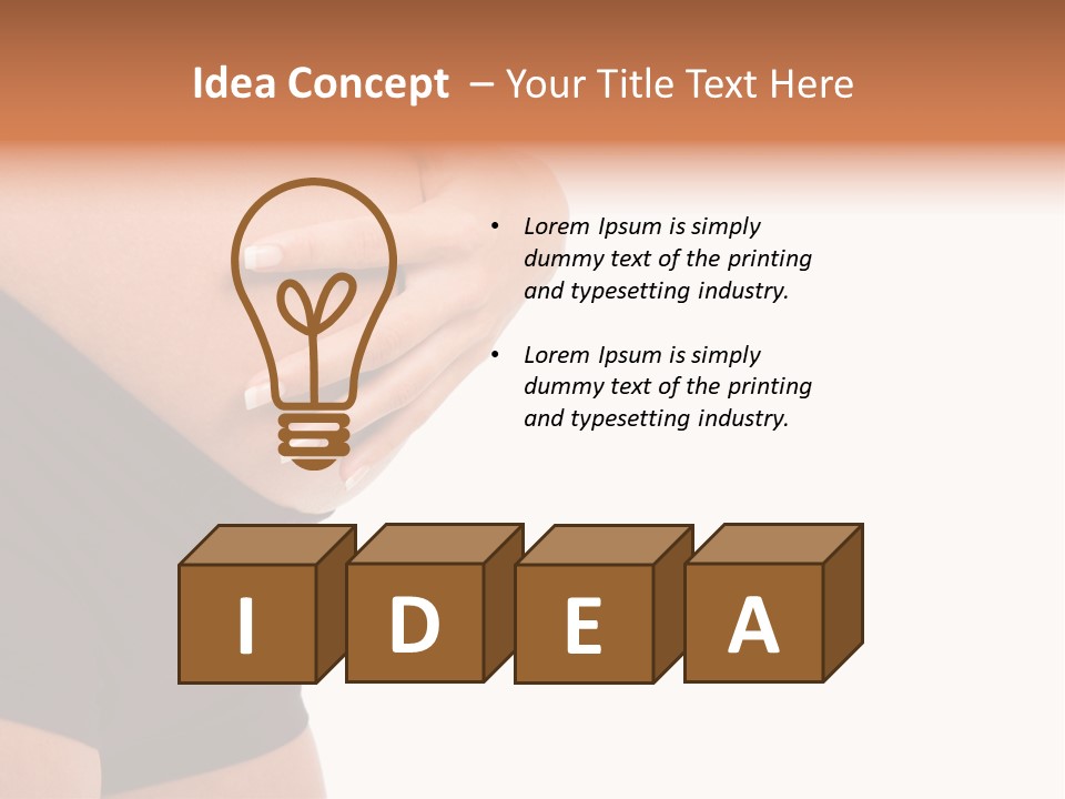 Belly Manicure Fetus PowerPoint Template