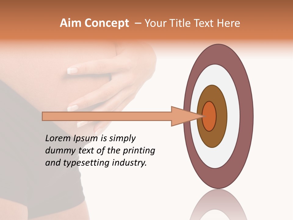 Belly Manicure Fetus PowerPoint Template