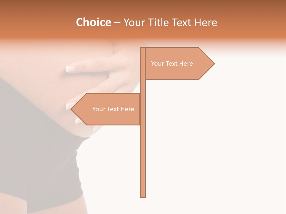 Belly Manicure Fetus PowerPoint Template