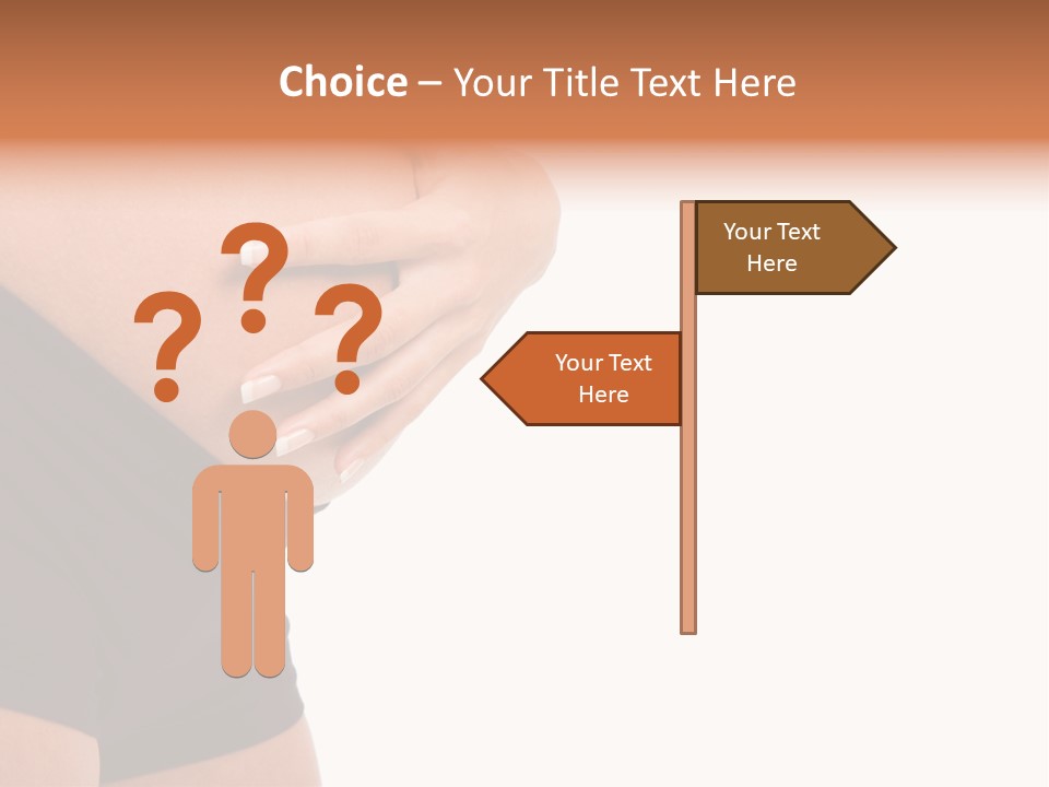 Belly Manicure Fetus PowerPoint Template