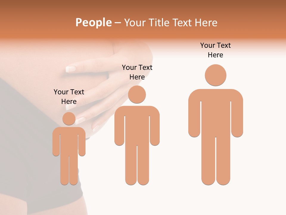 Belly Manicure Fetus PowerPoint Template