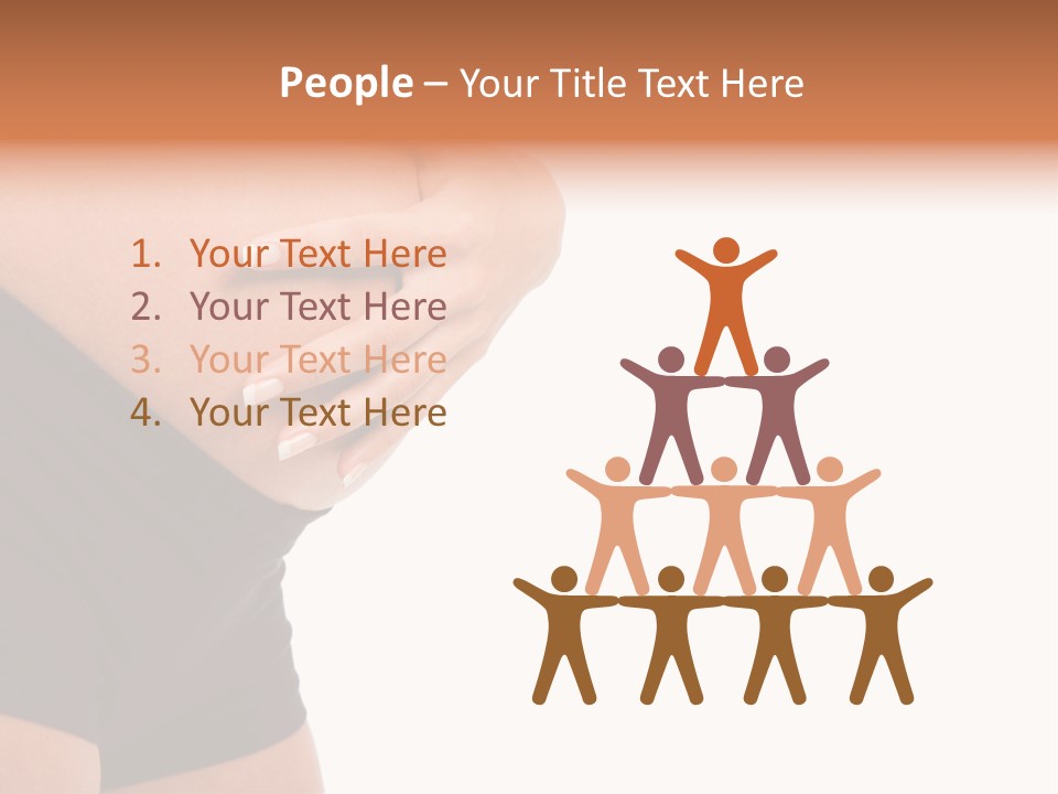 Belly Manicure Fetus PowerPoint Template