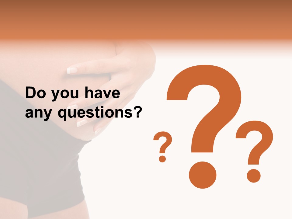 Belly Manicure Fetus PowerPoint Template