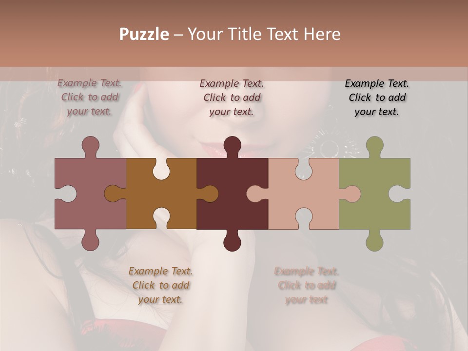 Cheerful Bra Undergarments PowerPoint Template