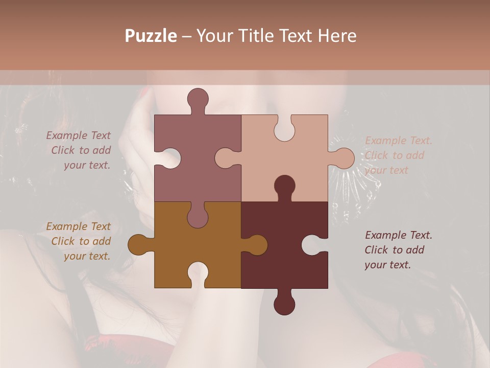 Cheerful Bra Undergarments PowerPoint Template