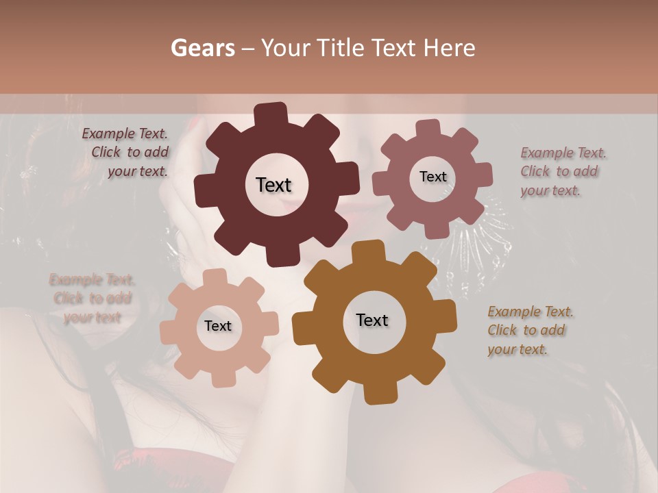 Cheerful Bra Undergarments PowerPoint Template