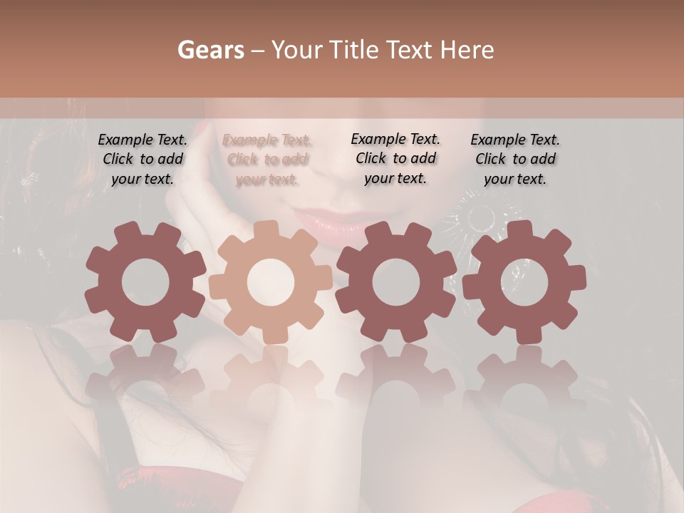 Cheerful Bra Undergarments PowerPoint Template