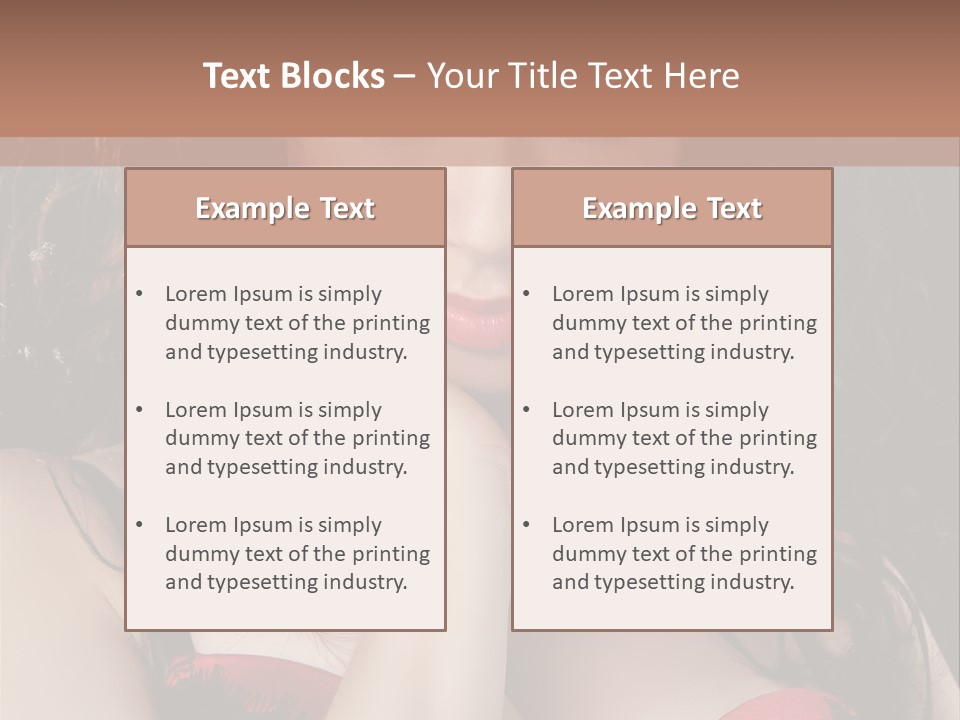 Cheerful Bra Undergarments PowerPoint Template