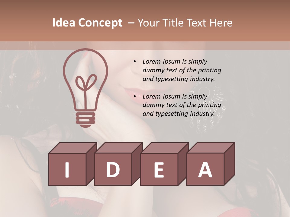 Cheerful Bra Undergarments PowerPoint Template