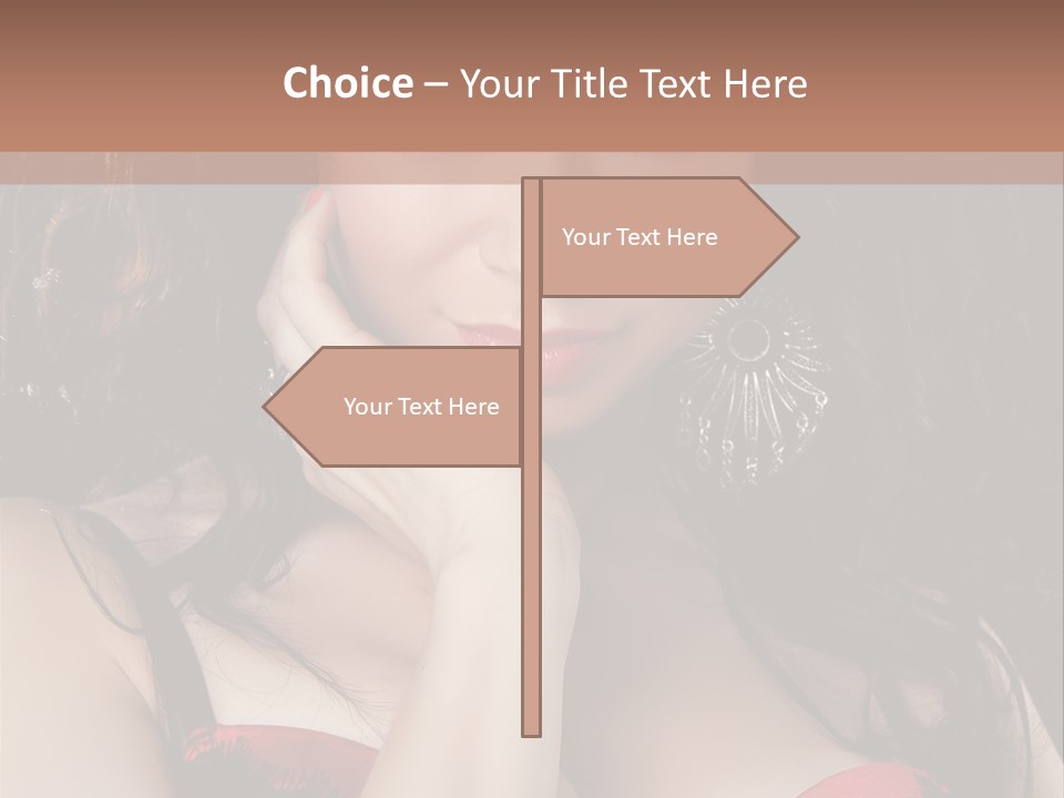 Cheerful Bra Undergarments PowerPoint Template