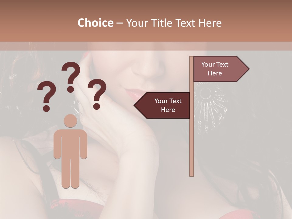 Cheerful Bra Undergarments PowerPoint Template