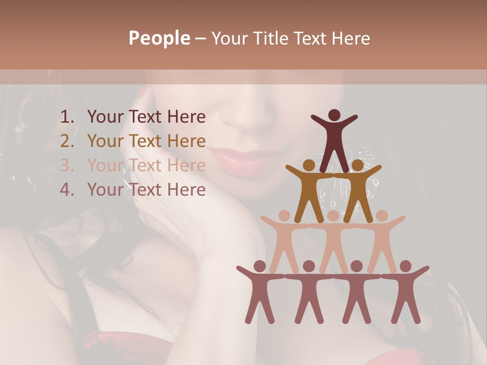 Cheerful Bra Undergarments PowerPoint Template