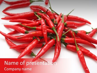 Schote Asien Chili PowerPoint Template