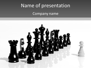 Single Strategy Chess PowerPoint Template