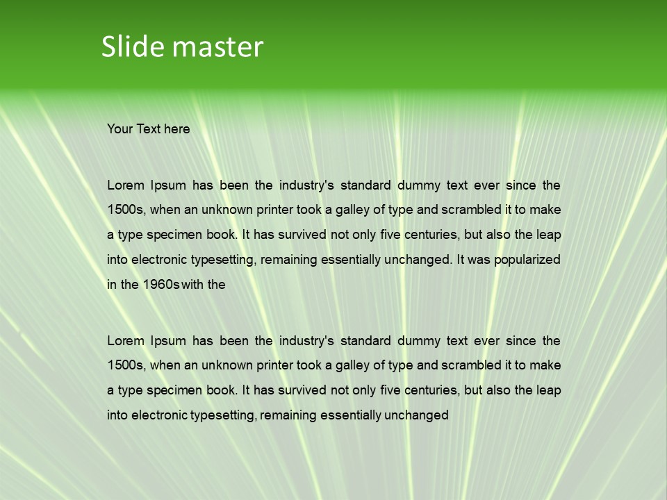 Nervure Palmiers Feuille PowerPoint Template