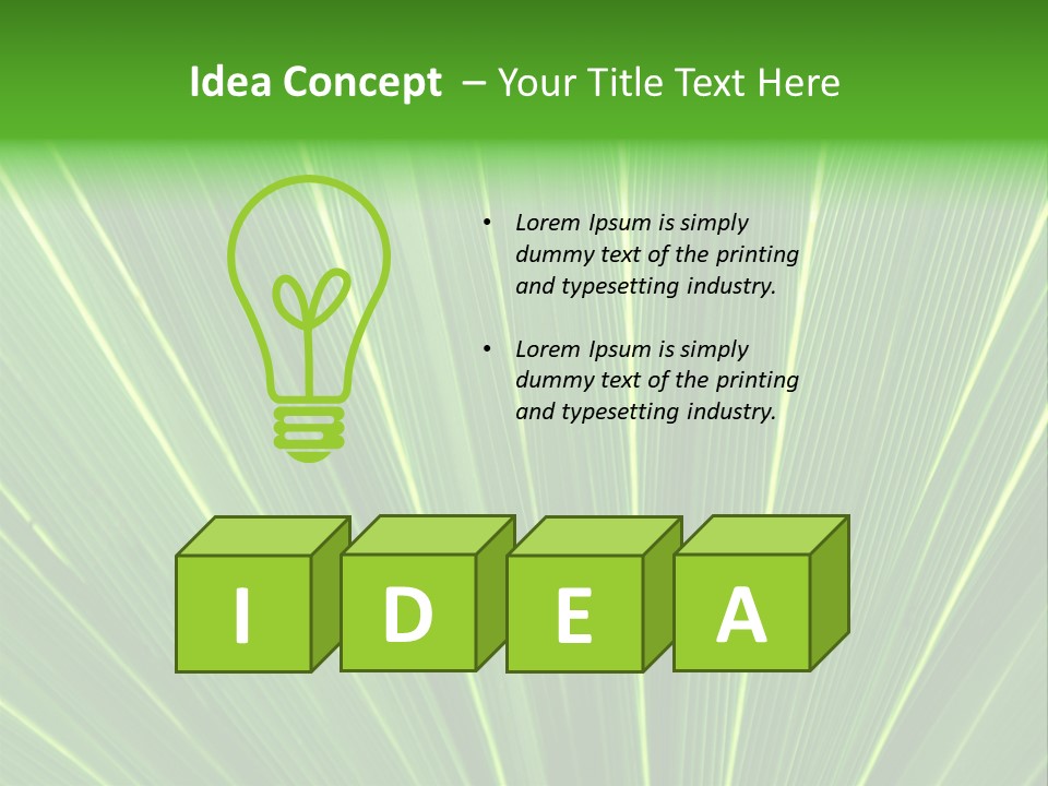 Nervure Palmiers Feuille PowerPoint Template