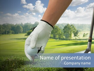 Ball Recreation Grass PowerPoint Template