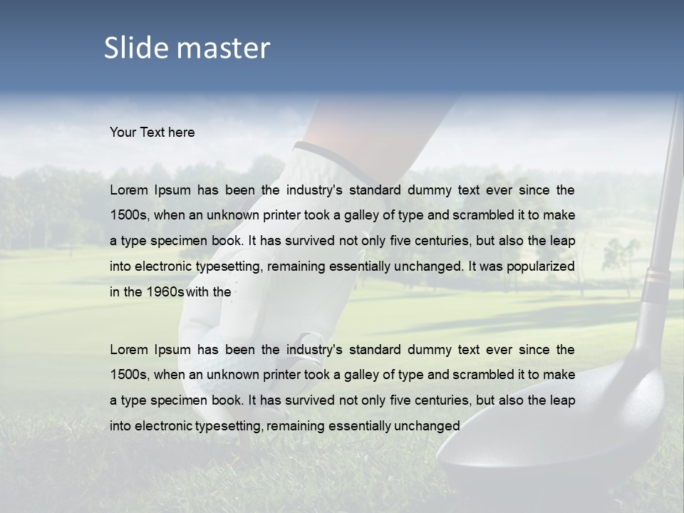 Ball Recreation Grass PowerPoint Template