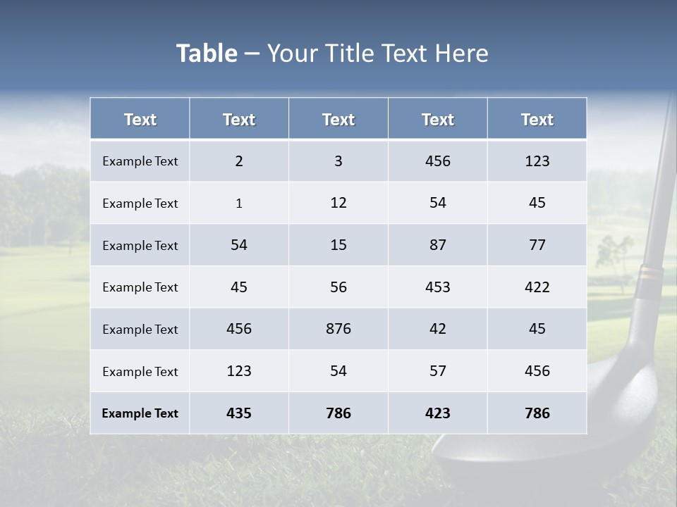 Ball Recreation Grass PowerPoint Template