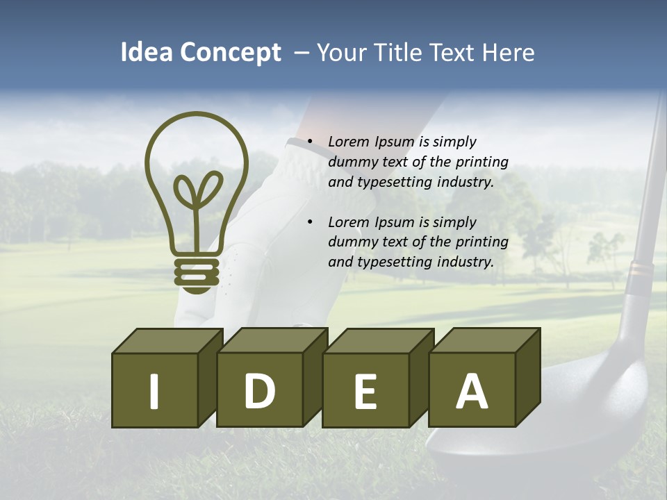 Ball Recreation Grass PowerPoint Template