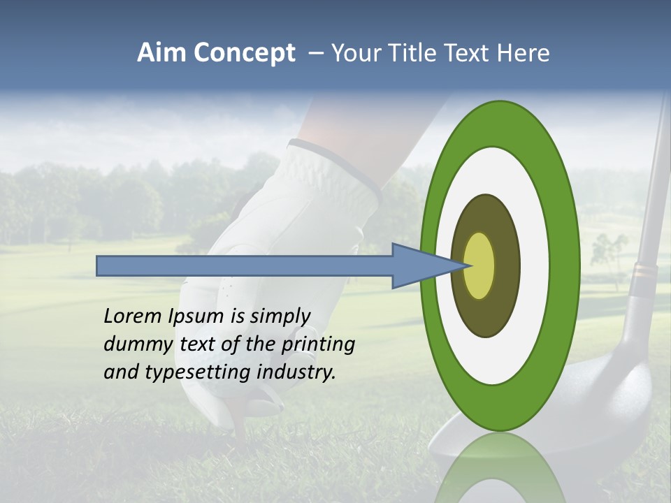 Ball Recreation Grass PowerPoint Template