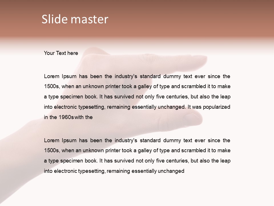 Background Hand Indicate PowerPoint Template