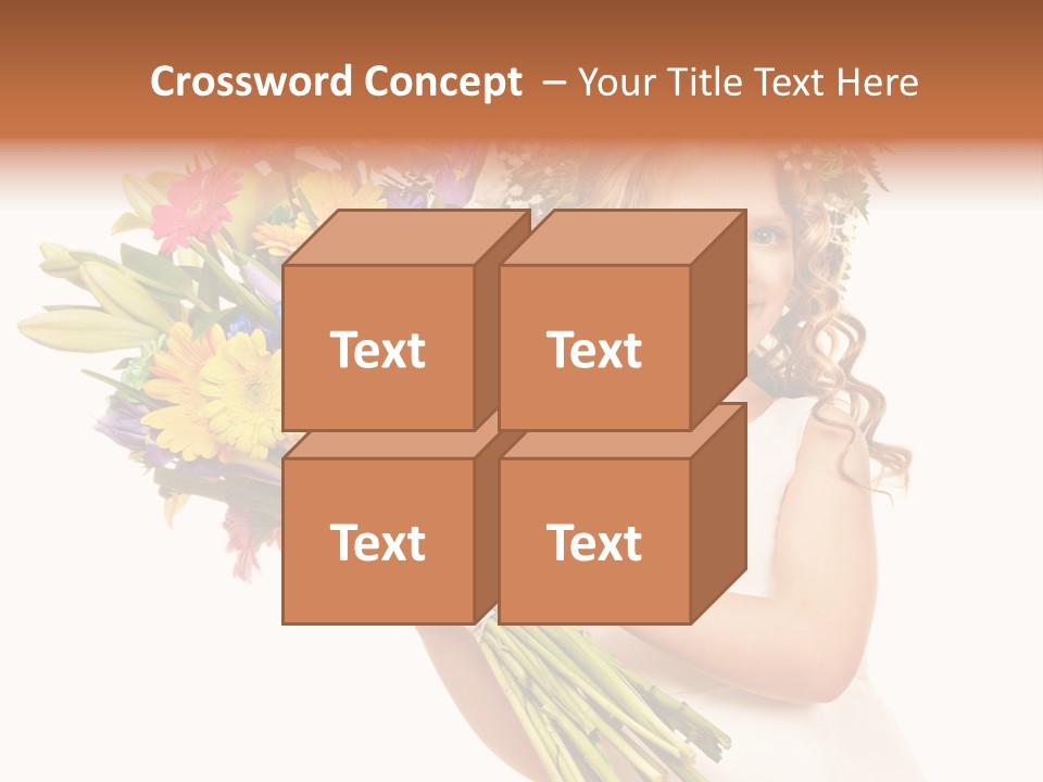 On White Gift Box Face PowerPoint Template