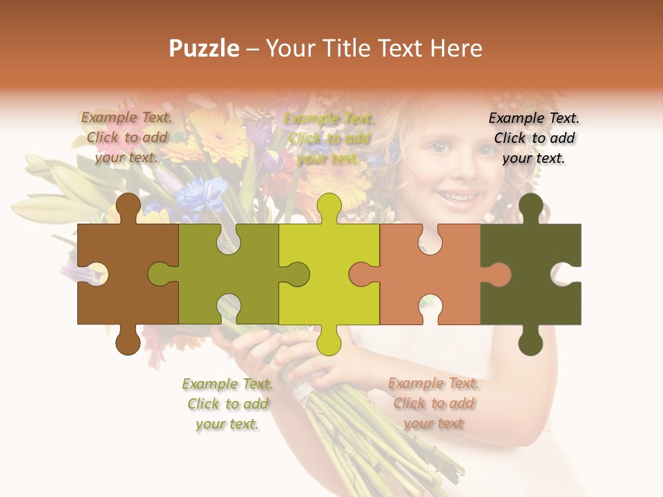 On White Gift Box Face PowerPoint Template