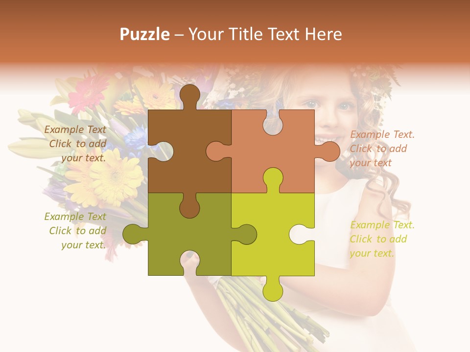 On White Gift Box Face PowerPoint Template