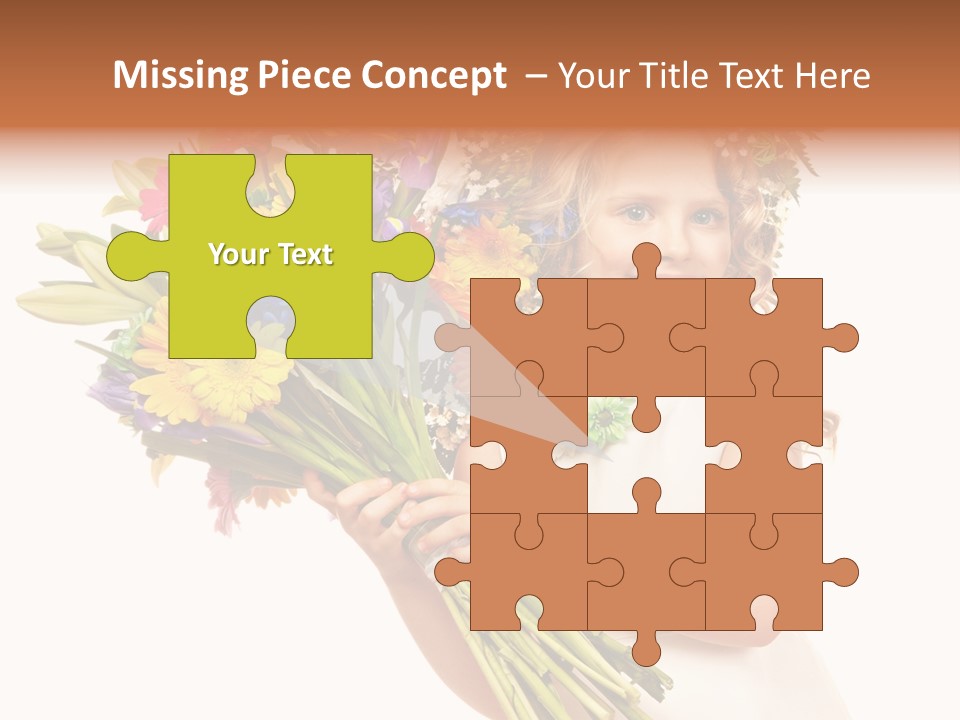 On White Gift Box Face PowerPoint Template