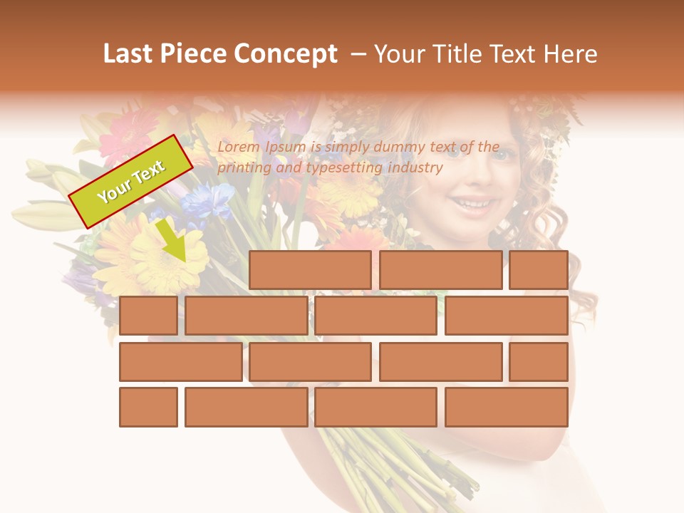 On White Gift Box Face PowerPoint Template