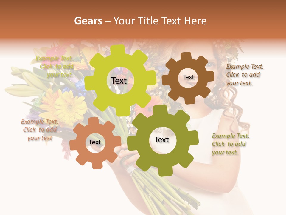 On White Gift Box Face PowerPoint Template