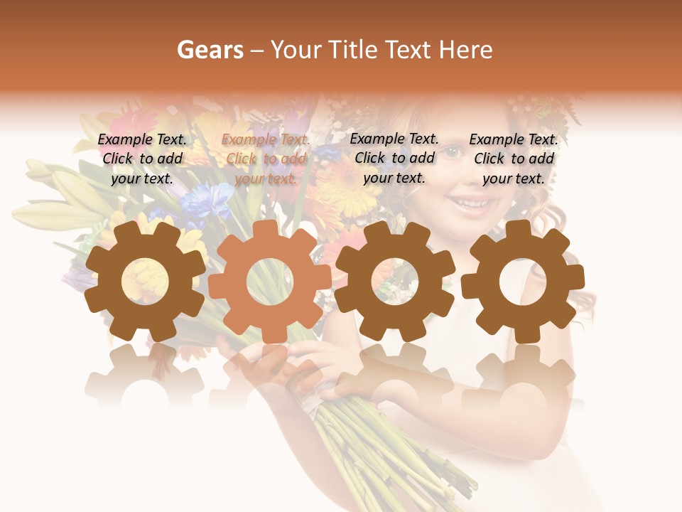 On White Gift Box Face PowerPoint Template